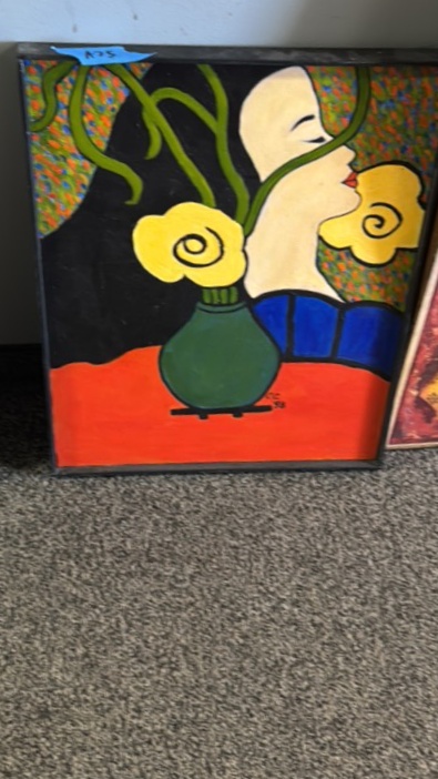 vibrant woman painting
